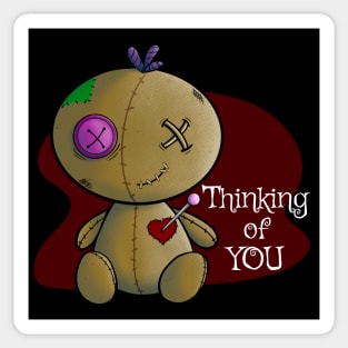 Thinking of You Voodoo Doll Valentine Sticker